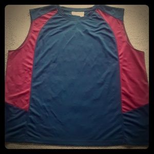 NWOT 5XL Muscle shirt Athletic Top Sleeveless Tee Big & Tall Red & Navy